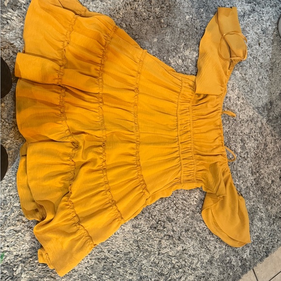 City Studio Yellow Ruffled Dress - Picture 4 of 4